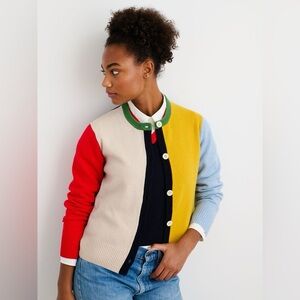 Alex Mill Women’s Francis Colorblock Merino Wool Cardigan Size XS